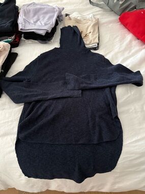 Zara Navy Turtleneck Knit Sweater